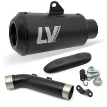 Silencieux d'échappement LeoVince LV-10 FULL BLACK avec homologation, acier inoxydable noir & protection thermique en carbone pour Benelli 752 S année 2019 - 2024 E4 / E5