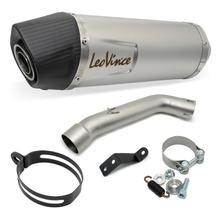 Endschalldämpfer LeoVince LV ONE EVO mit Zulassung, Edelstahl, Carbon Kappe für KTM RC 125 / 390 Bj. 2022 - 2023 E5