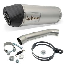 Silencieux d'échappement LeoVince LV ONE EVO homologué, acier inoxydable, embout en carbone pour KTM Duke 125 / 390 ann. 2021 - 2023 E5