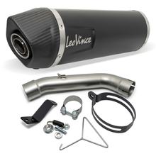 Silencieux d'échappement LeoVince LV ONE EVO Black Edition avec homologation, acier inoxydable noir, embout en carbone pour KTM RC 125 / 390 ann. 2022 - 2023 E5