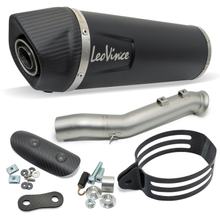 Silencieux LeoVince LV ONE EVO Black Edition avec homologation, acier inoxydable noir, embout en carbone et protection thermique pour CF Moto 800 MT Sport / Touring / Explore / Limited Edition 2022 - 2026 / MT-X 2025 - 2026