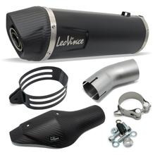 Silencieux LeoVince LV ONE EVO Black Edition avec homologation, acier inoxydable noir, embout en carbone et bouclier thermique pour Aprilia Tuareg 660 ann. 2022 - 2024 E5 / ann. 2025 - 2026 E5+