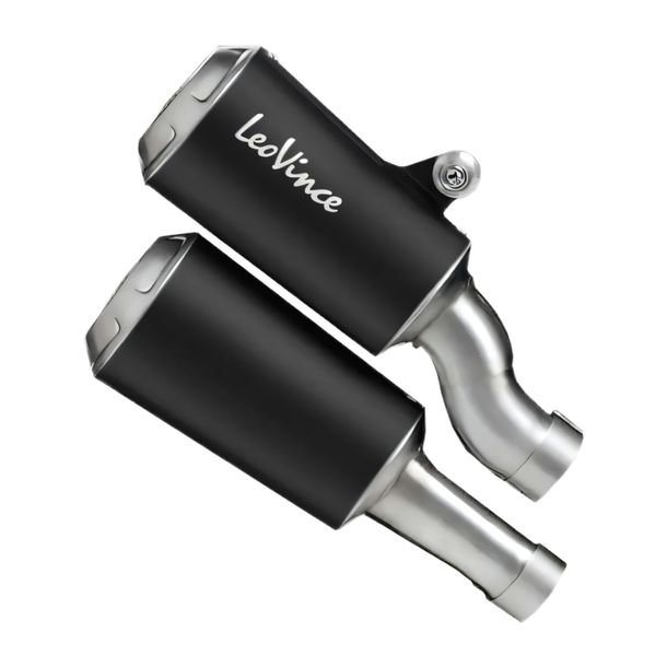 Einddemper LeoVince 2x LV-10 Black Edition met homologatie, roestvrij staal zwart voor Triumph Speed Triple 1200 RR / RS bj. 2021 - 2024 E5