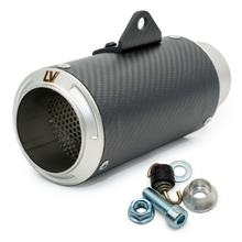 Kit silencieux d'échappement universel LeoVince LV CORSA Carbone, embout en acier inoxydable, Ø 65mm, droite