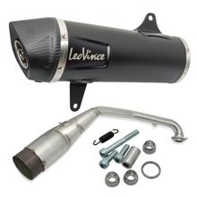 Auspuffanlage komplett LeoVince NERO mit Katalysator & Zulassung, Edelstahl schwarz, Carbon Kappe für Honda PCX 125 Bj. 2021 - 2024 E5