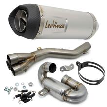 Système d'échappement complet LeoVince LV ONE EVO avec catalyseur et homologation, acier inoxydable, embout en carbone pour Triumph Tiger Sport 660 ann. 2022 - 2024 E5 / Trident ann. 2021 - 2024 E5