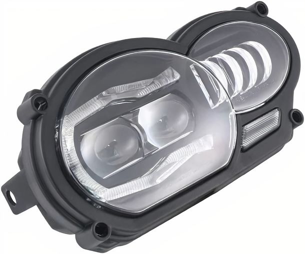 Koplamp LED "clean & bright" Flashtec geschikt voor BMW R1200 GS bouwjaar 2004 - 2012, R1200 GS Adventure bouwjaar 2006 - 2013 met E-keurmerk