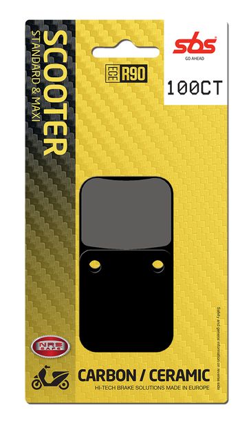 Bremsbeläge SBS 100CT Carbon Tech für Peugeot Vivacity, Daelim Tapo Otello Fi S2 NS II E-Five Cordi Vivo Delfino Altino 50 / 125 ccm