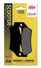 Plaquettes de frein SBS 151HF Street Ceramic pour Suzuki UH Burgman, MBK Skyliner Yamaha YP Majesty Gilera Nexus Thunder SP Maxster Benelli TNT BN R 125
