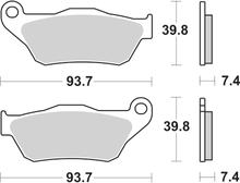 Pastilhas de Freio SBS 194HM Street Ceramic para Yamaha YP X-Max R VP X-City, MBK Skycruiser 125 ccm