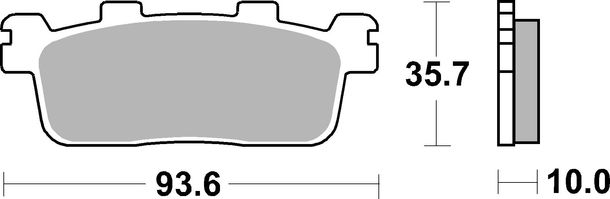 Bremsbeläge SBS 195HM Street Ceramic für Kymco People S i, SYM HD2 i 125 - 300 ccm