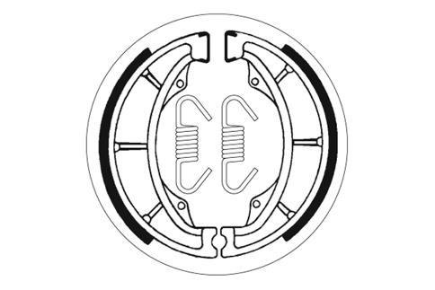 Mâchoires de frein SBS 2014 130 mm x 28 mm pour Suzuki VL Intruder, Hyosung GV Aguila Classic GS S SU GZ Marauder GN Kawasaki Z RG Gamma DR SE TS X ER Année 1971 - 2015