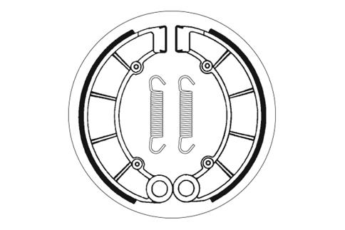 Bremsbacken SBS 2027 180mm x 40mm für Honda CB F1 F2 F Bol d´Or A Four C 650 / 750 ccm Bj. 1971 - 1984