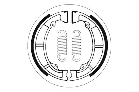 Bremsbacken SBS 2039 120mm x 28mm für Kawasaki KE 125 - 250 ccm Bj. 1976 - 1985