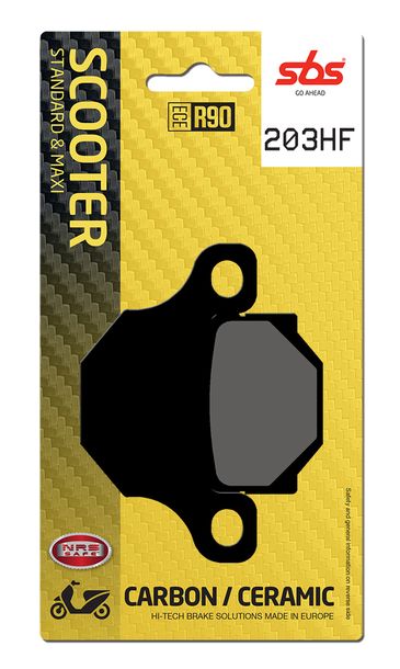 SBS 203HF Street Ceramic brake pads for Rieju MRT RRX, Derbi Senda R 4V DRD SM 50 / 125 ccm
