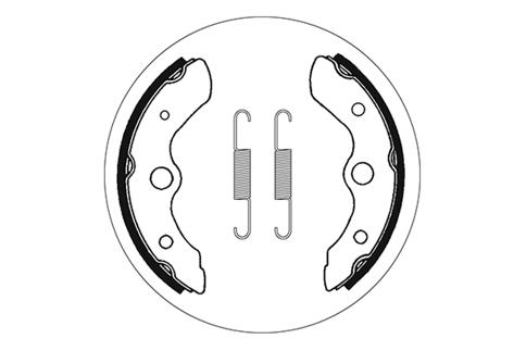 Zapatas de freno SBS 2044 160 mm x 30 mm para Honda TRX FourTrax II 200 ccm