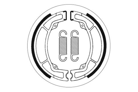 Mâchoires de frein SBS 2049 130 mm x 22 mm pour Yamaha YZ TY IT 125 - 250 ccm Année 1983 - 1990