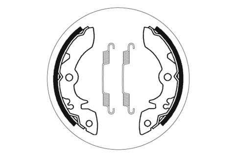 Mâchoires de frein SBS 2051 140 mm x 24 mm