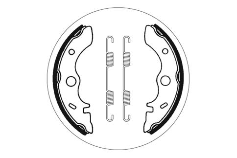 SBS 2054 brake shoes 160mm x 30mm for Kawasaki KLF Bayou A B C 4x4 300 ccm