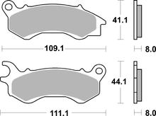 Pastilhas de Freio SBS 205HM Street Ceramic para Honda PCX i.e., Peugeot Django Vision D NSC R Polaris Ranger XP Crew EFI 50 - 700 ccm