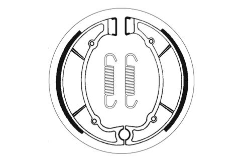 Bremsbacken SBS 2064 180mm x 30mm für Yamaha RD LC 250 - 650 ccm Bj. 1973 - 1983