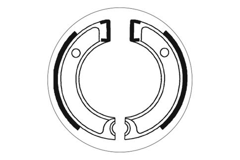 Brake shoes SBS 2112 80mm x 17mm for MBK Booster X, Yamaha PW Salient 50 ccm