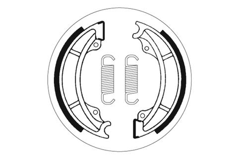 Brake shoes SBS 2122 130mm x 22mm for KTM MX 80 / 125 ccm Year 1985 - 1999