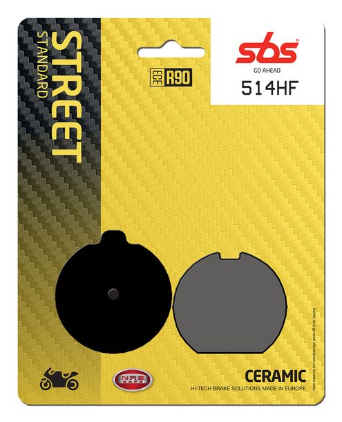 Pastillas de freno SBS 514HF Street Ceramic para Kawasaki Z A2 B C A1 650 - 1000 ccm Año 1976 - 1980
