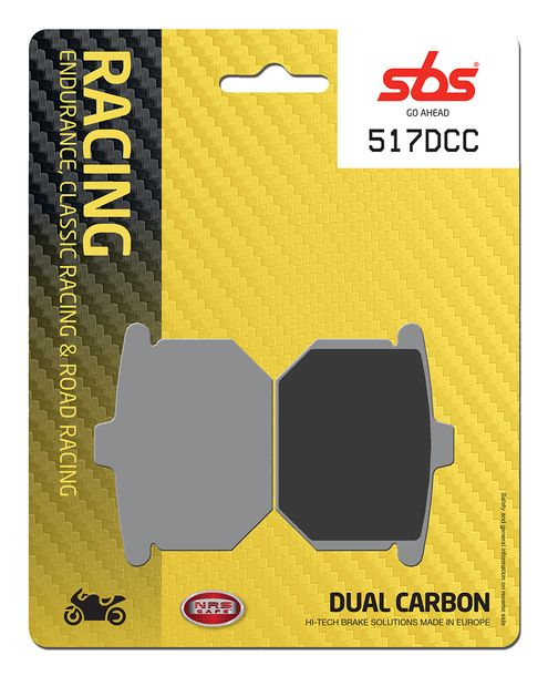 Pastiglie freno SBS 517DCC Road Racing Classic a doppio carbonio