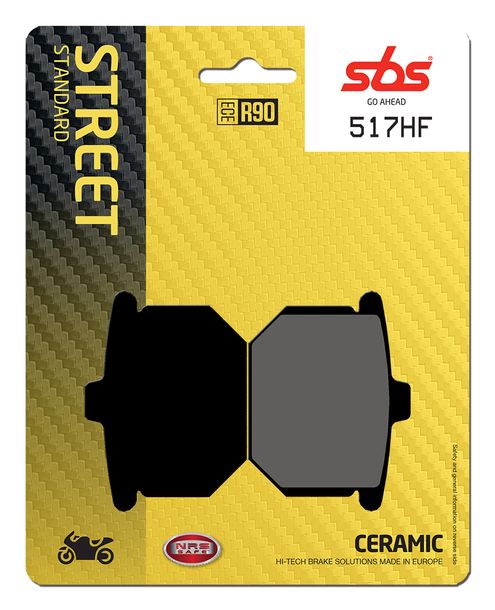 Plaquettes de frein SBS 517HF Street Ceramic pour Honda CX CB F F2 Bol d`Or d´Or CBX Z N 200 - 1100 ccm Année 1971 - 1982