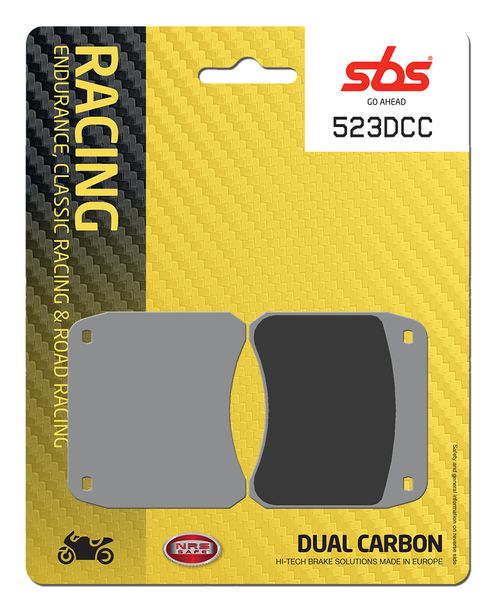 Pastiglie freno SBS 523DCC Road Racing Classic a doppio carbonio
