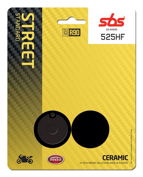 Pastiglie freno SBS 525HF Street Ceramic per Honda CB T T1 T2 TZ 50 / 125 ccm