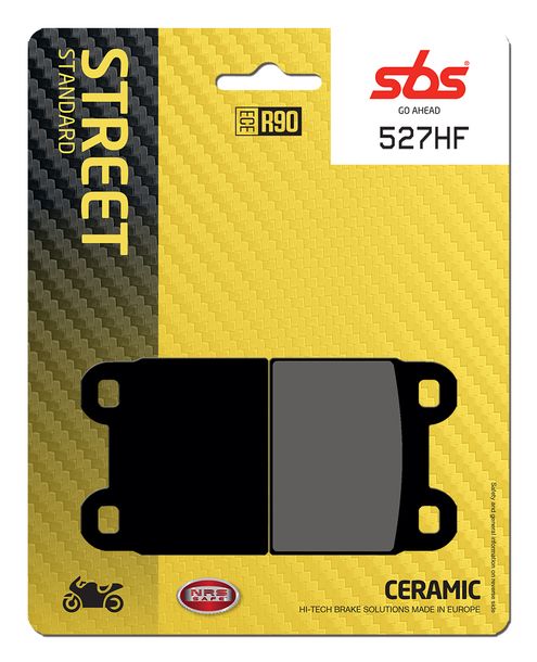 Plaquettes de frein SBS 527HF Street Ceramic pour Aprilia SL Shiver ABS GT SMV Dorsoduro Factory, BMW R 65 45 450 - 750 ccm Année 1978 - 2012