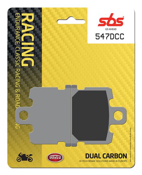 Pastillas de freno de doble carbono SBS 547DCC Road Racing Classic