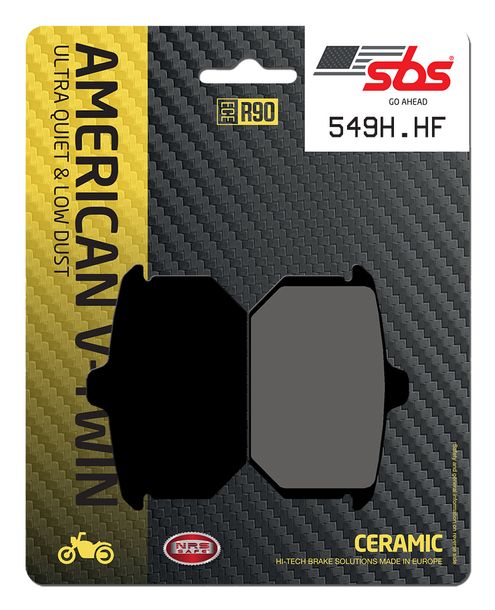 Bremsbeläge SBS 549H.HF Street High Power Ceramic für Daelim XQ1 Dome, Ducati Monster Dark Harley Davidson FXSTC Softail Classic Panigale Scrambler