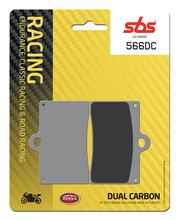 Pastilhas de Freio SBS 566DC Road Racing Dual Carbon para BMW R GS Adventure F ESA, Aprilia SR Street LC NineT Scrambler Pure Racer Urban Derbi Boulevard RS4
