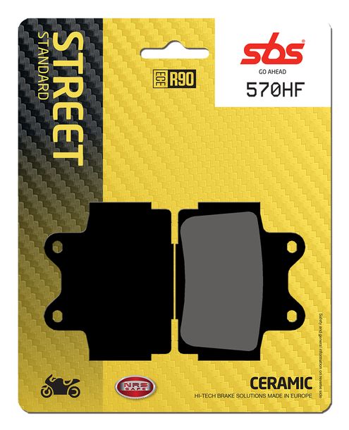 Bremsbeläge SBS 570HF Street Ceramic für Yamaha FZS Fazer S XJ Diversion 80 - 750 ccm Bj. 1984 - 2008