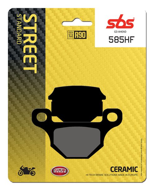 Pastillas de freno SBS 585HF Street Ceramic para Rieju Marathon LC Cross Pro Supermoto AC Spike X, Derbi Senda City Terra Adventure Suzuki GN Century