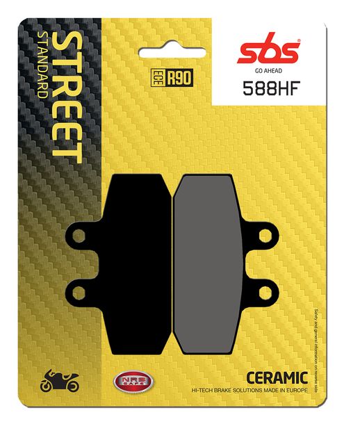 Pastillas de freno SBS 588HF Street Ceramic para Aprilia RSV4 RR RF, Honda CA Rebel Beta Enduro Supermoto RX NSR R Sachs ZX Moto Guzzi V9 8 Bobber CRM
