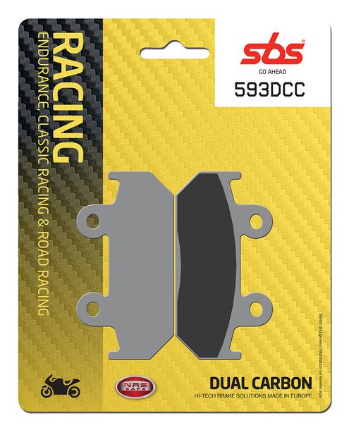 Pastillas de freno de doble carbono SBS 593DCC Road Racing Classic