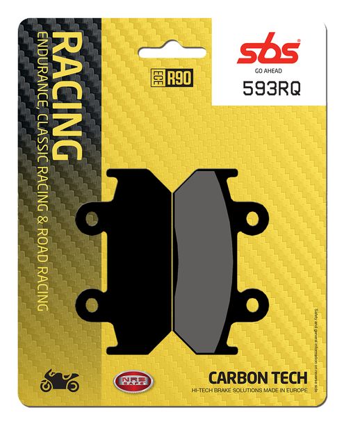 SBS 593RQ Road Racing Carbon Tech brake pads for Honda VFR 400 ccm Year 1986