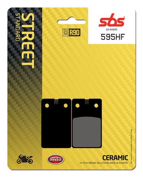 SBS 595HF Street Ceramic brake pads for Aprilia Red Rose AE, Rieju RS-1 Honda Montesa Enduro Beta Synt Trial Alp Benelli Devil 50 - 360 ccm