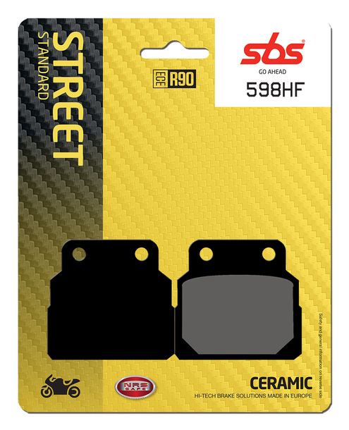 Pastiglie freno SBS 598HF Street Ceramic per Moto Guzzi V 65 Florida GT, Honda CB N 450 / 650 ccm Anno 1986 - 1993