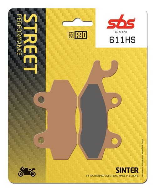 Remblokken SBS 611HS Street Sinter voor Yamaha XTZ A Super Tenere, Kawasaki KLX S Triumph Trident Suzuki DR SH SE D-Tracker Tiger 125 - 1200 ccm Bj. 1989 - 2017