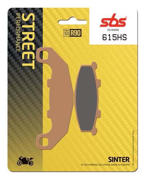 Pastillas de freno SBS 615HS Street Sinter para Kawasaki GPZ S KR1 250 - 550 ccm Año 1988 - 2003