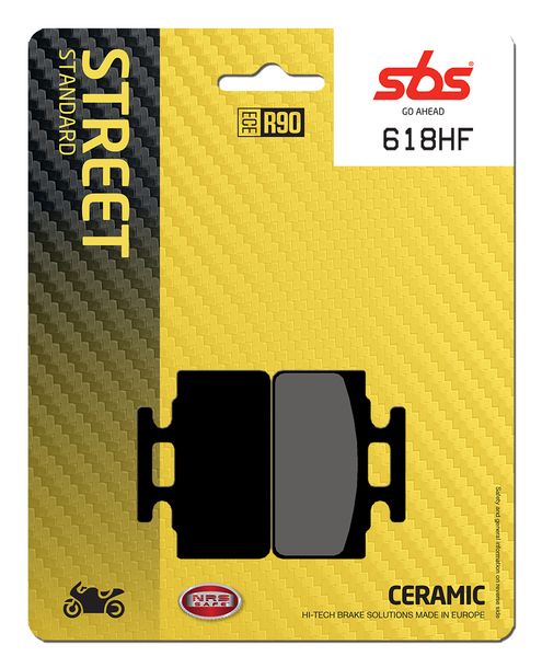 Bremsbeläge SBS 618HF Street Ceramic für SYM Pure, Honda Z A Monkey RSR 50 / 125 ccm