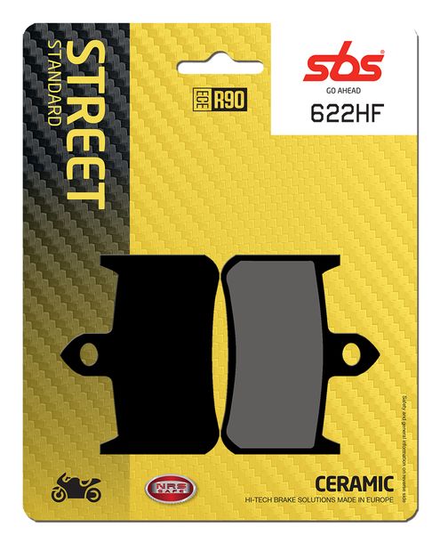 Plaquettes de frein SBS 622HF Street Ceramic pour Honda CB F Hornet CBR RR Fireblade VTR Firestorm NTV Revere Big One 250 - 1300 ccm Année 1988 - 2007
