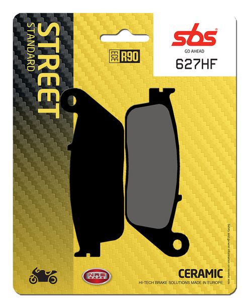 SBS 627HF Street Ceramic brake pads for Honda CB F Hornet, Suzuki GSF N S Bandit Yamaha WR R X CBF ABS 125 - 1500 ccm Year 1988 - 2022