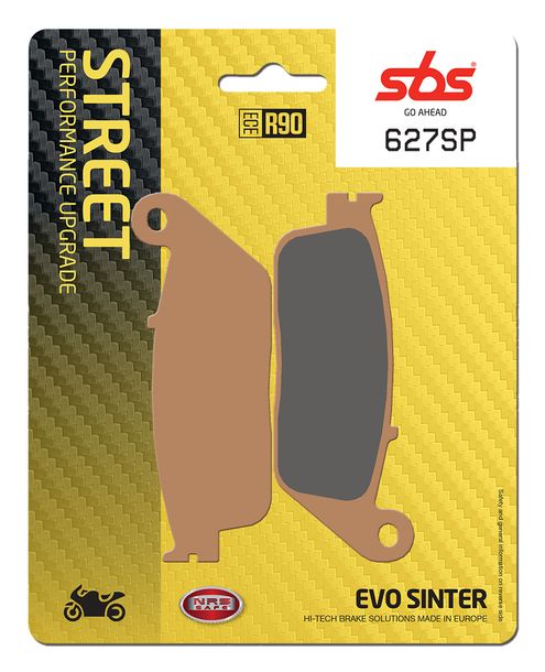 Pastillas de freno SBS 627SP Street Upgrade Evo Sinter para Honda CB F Hornet, Suzuki GSF N S Bandit CBF ABS Triumph Trident Kawasaki Z 250 - 1500 ccm Año 1973 - 2022