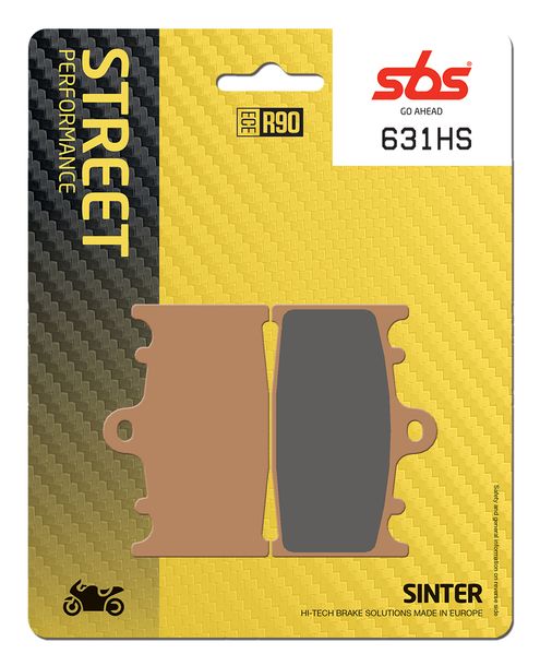 Plaquettes de frein SBS 631HS Street Sinter pour Suzuki GSX 1 FA F GSF Bandit SA, Kawasaki ZX-6R GSR 250 - 2000 ccm Année 1989 - 2017